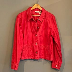 Chico’s Red Denim Jacket